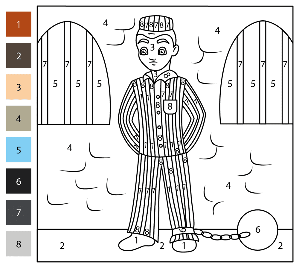Prisoner Color By Number Coloring Page Md Coloring Page — Free Printable — free printable coloring page